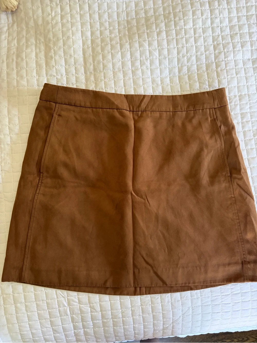 J. Crew Women's Faux Suede A-Line Skirt - Tan